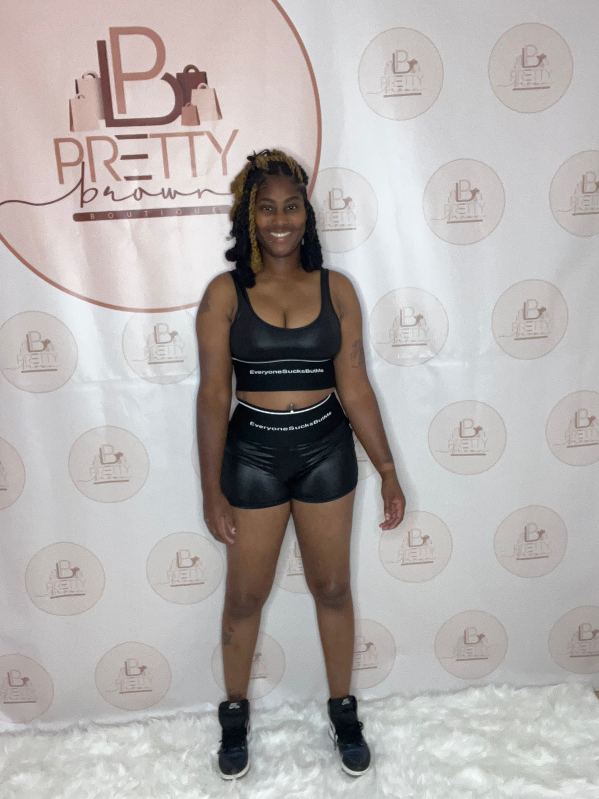 The Rock The Gym Short Set is a versatile two-piece set that you can dress up or down.

Comfortable sports bra with matching shorts
Stretchy material for a perfect fit
Great for gym sessions or casual outings
Easy to style up or down depending on the vibe