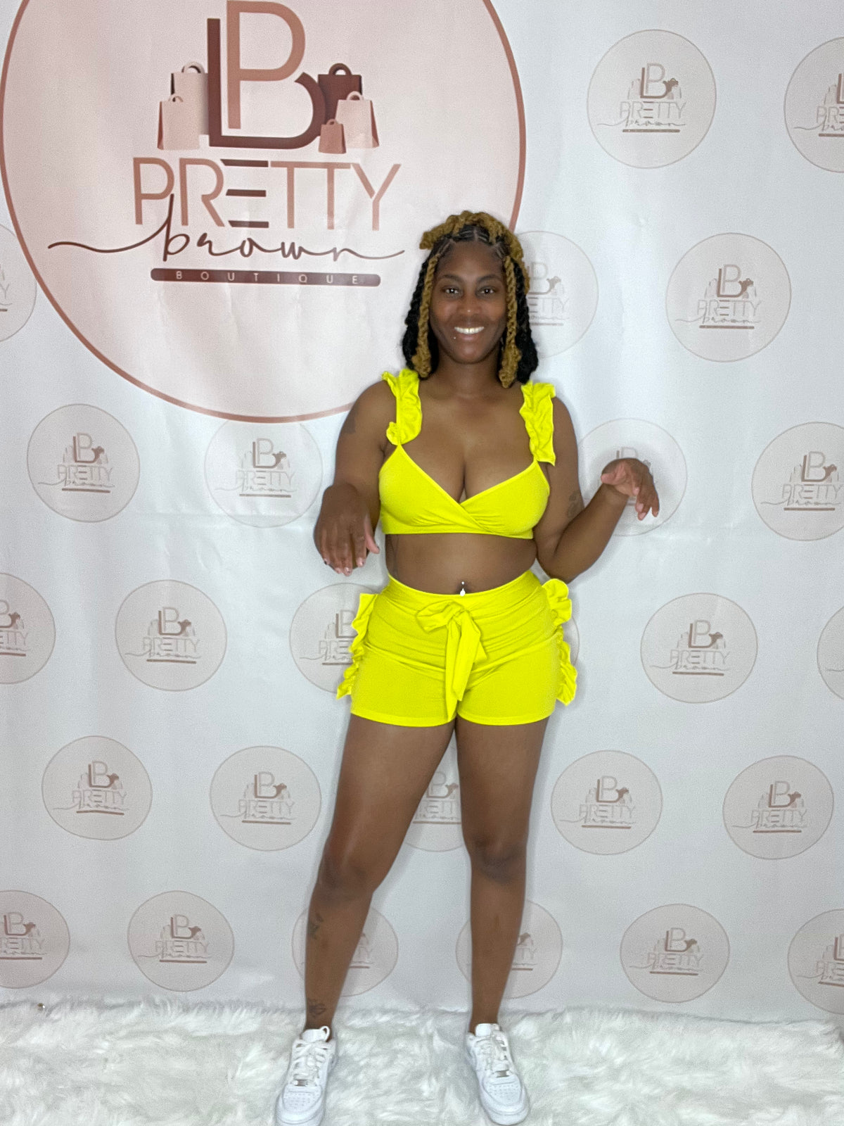 e Banana Girl Short Set is a fun, vibrant yellow set made for comfort and style.

Soft cotton for all-day comfort
Relaxed fit
Bright yellow for a pop of color